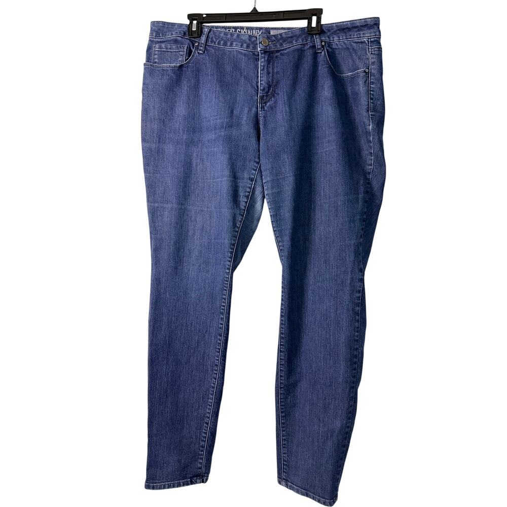 DKNY Jeans Mercer Skinny Plus Size 20W Medium Wash Stretch Denim